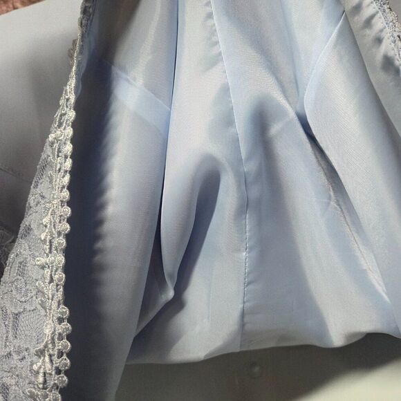 Patra Floral Lace Blazer Jacket | Women’s 13/14 | Light Blue Short Sleeve - Picture 6 of 8